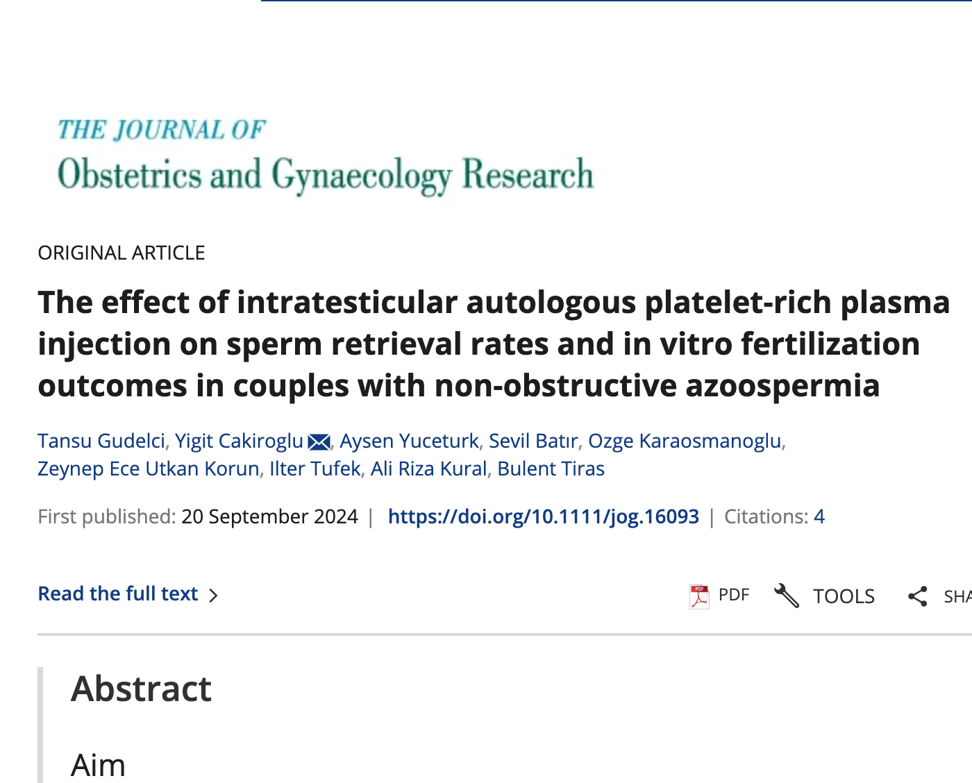The effect of intratesticular autologous platelet-rich plasma injection on sperm retrieval rates and in vitro fertilization outcomes in couples with non-obstructive azoospermia