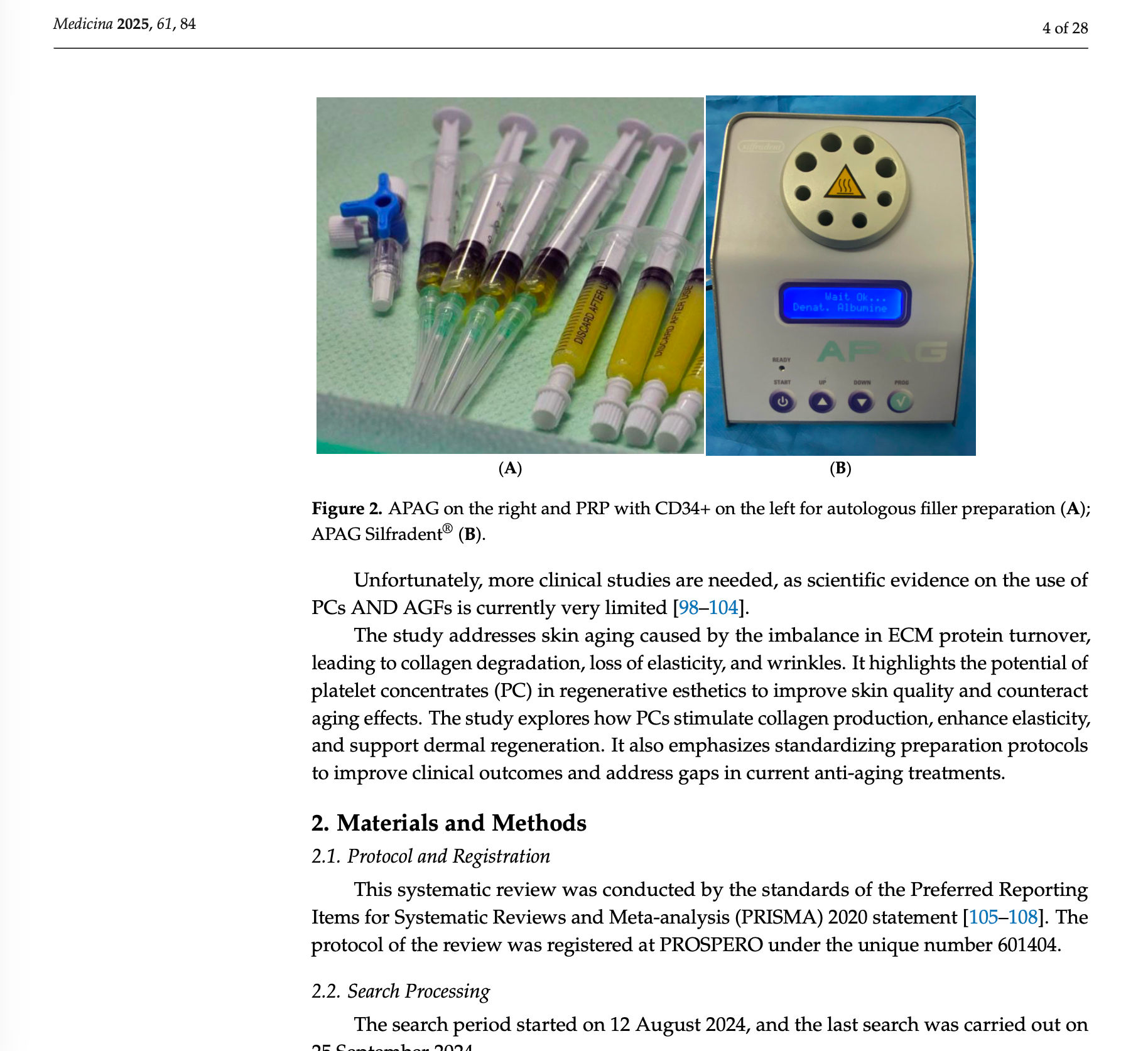 The Role of Platelet Concentrates and Growth Factors in Facial Rejuvenation: A Systematic Review with Case Series